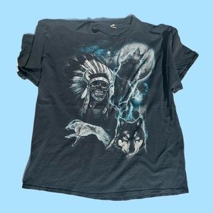 Vintage oversized wolf tee
